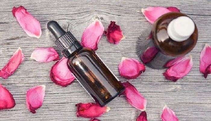  bottle of rose essential oil