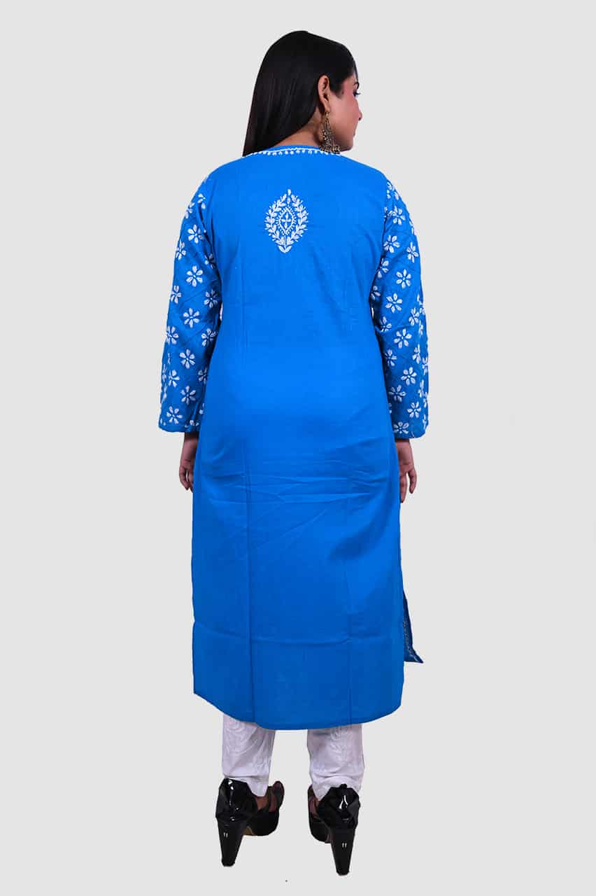 Firozi Colored Naira Style Rayon Sleeveless Kurta With Pant And Dupatta